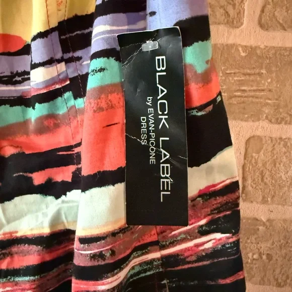 Black Label NWT Colorful Striped Sleeveless Dress - Picture 6 of 8